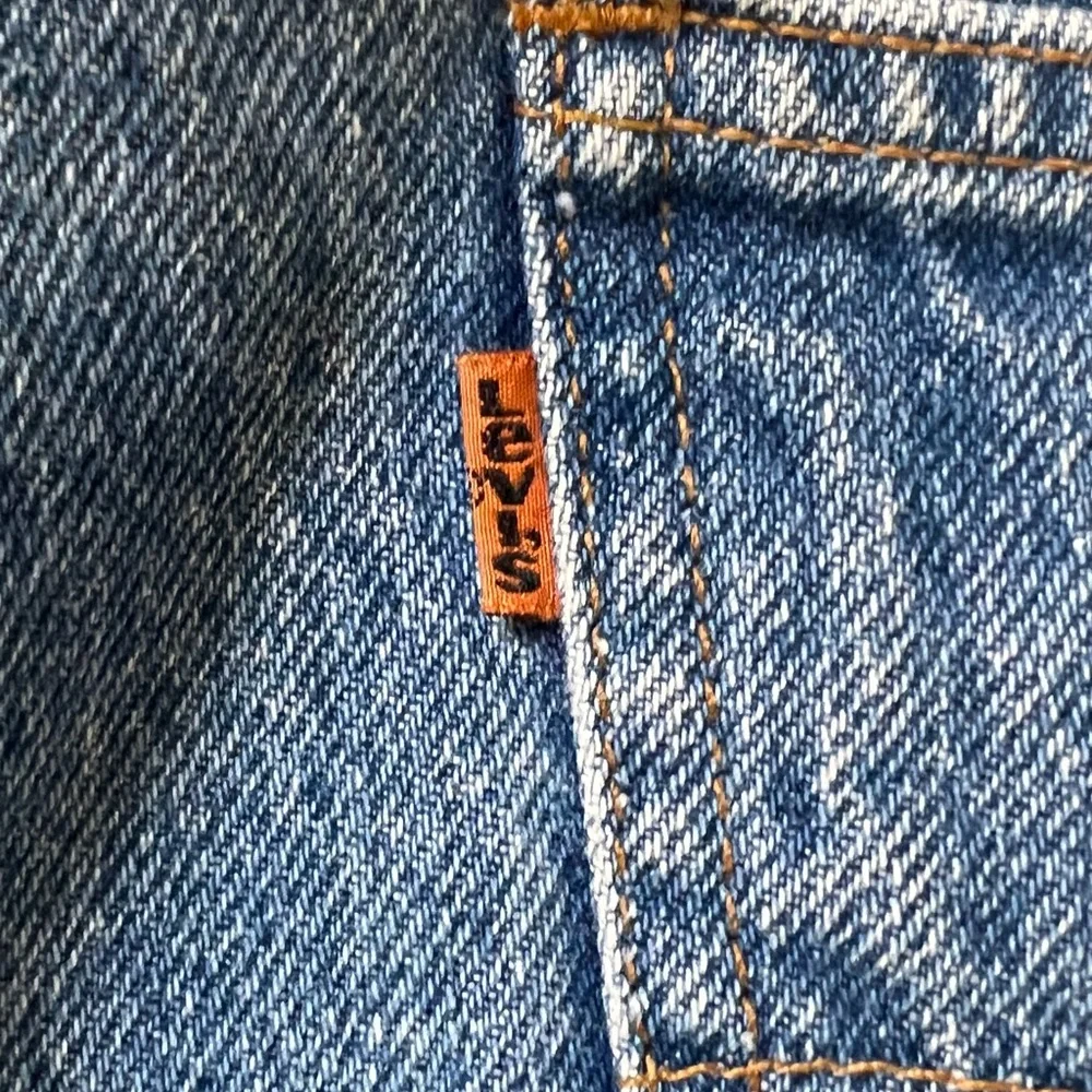 Vintage Levi's 505 Orange Tab Straight Cut Acid Wash Jeans - Picture 6 of 10